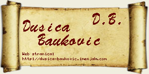 Dušica Bauković vizit kartica